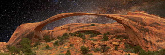 Landscape Arch At Night
