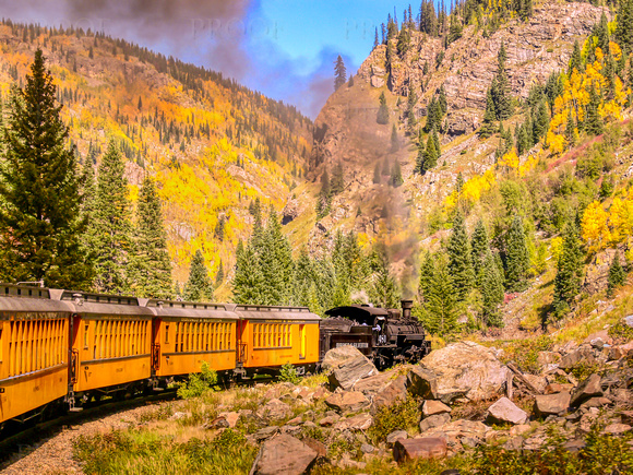 Steam Train in Autumn Color