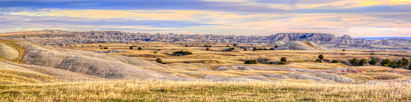 Late Autumn in The Badlands Panorama
