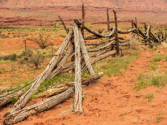 Split Rail Fence in a Red Rock Canyon